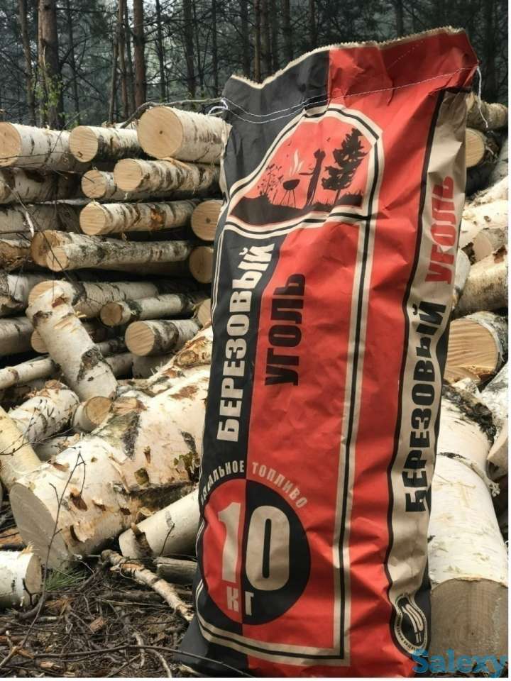 Древесный уголь в мешке 10кг оптом, фотография 1