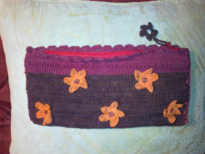 Косметички вязанные крючком, фотография 5