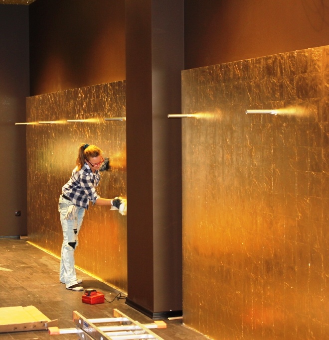  Золочение  серебрение   позолота в  интерьере  Сусальное золото поталь                      , фотография 15