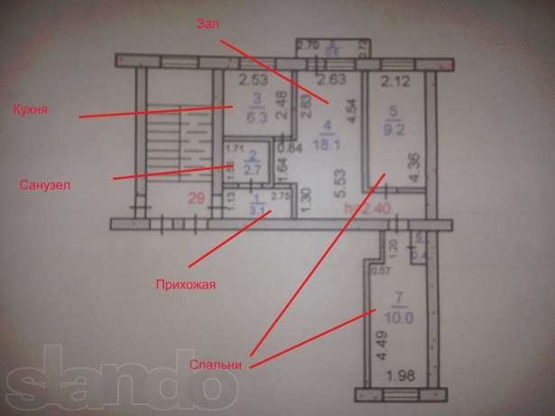 Продам 3х-комнатную квартиру в КЖБИ, фотография 16