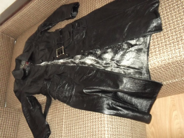 Продам кожаный плащ, фотография 1