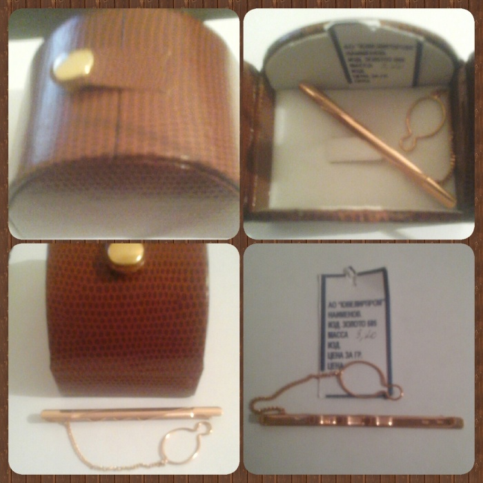 Продам золотой зажим для галстука. , фотография 1