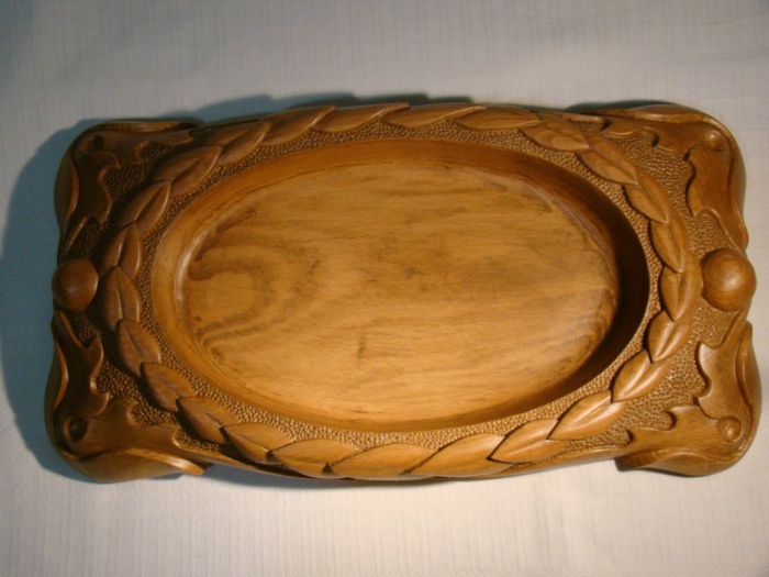Блюдо для фруктов, ручная работа, тонированный бук, фотография 1