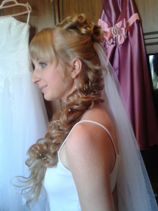 свадебные, вечерние причкски. плетения., фотография 10
