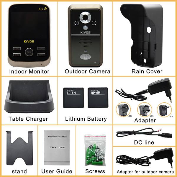 Беспроводной домофон, с переносным монитором., фотография 1