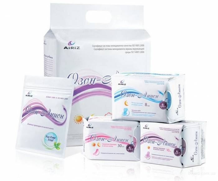 Гигиенические антибактериальные  прокладки AIRIZ 