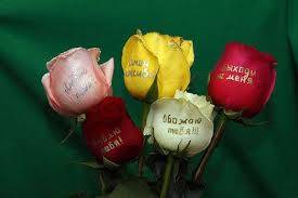 Надписи на живых Цветах, фотография 1