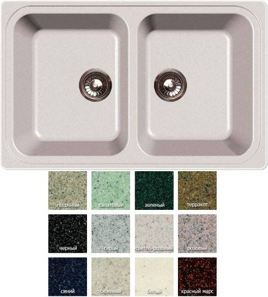 Мраморные мойки Granfest, фотография 5