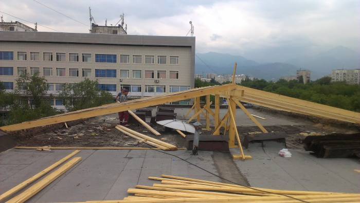 Ремонт кровли крыши профнастилом жестка кровля в Алматы, фотография 1