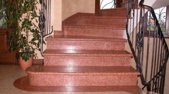 Мрамор Гранит Лестницы: ступени, балясины и перила, фотография 1