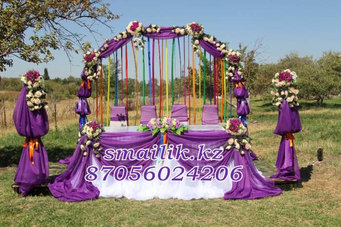  Оформление шарами, цветами, тканью (с подсветкой), фотография 1