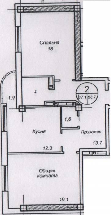 двух комнатная квартира в новом жилом комплекс АТЛАС, фотография 1