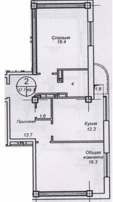 Двух комнатная квартира в новом жилом комплексе АТЛАС, фотография 1