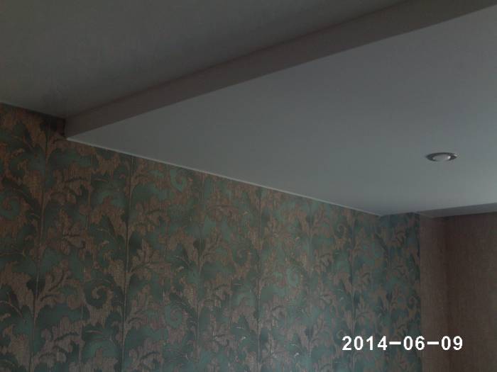 натяжные потолки, отделочные работы, фотография 3