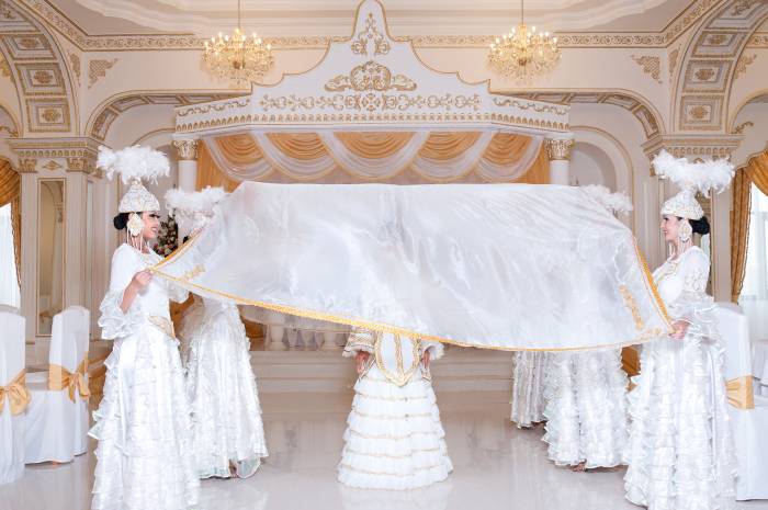 Вывод невесты под тюлем., фотография 6