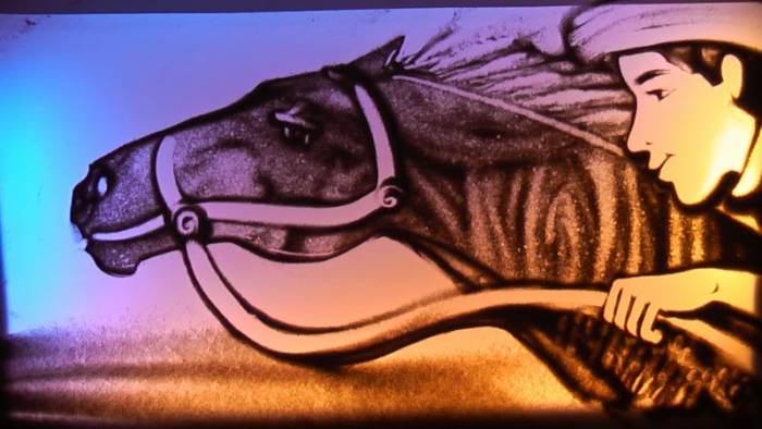 Песочное шоу в Астане, фотография 1