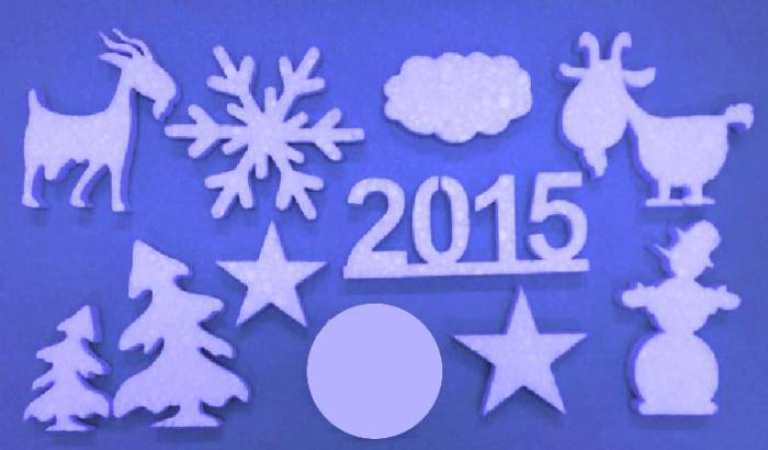 Новогодние украшения, снеговики, олени 3Д фигуры из пенопласта в алматы, фотография 1