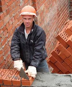 Каменщики, кирпичная кладка., фотография 3