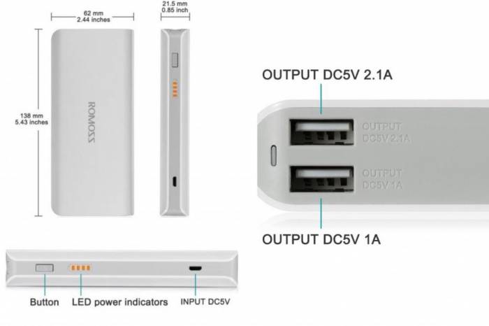 Зарядное устройство (powerbank) Romoss, фотография 5
