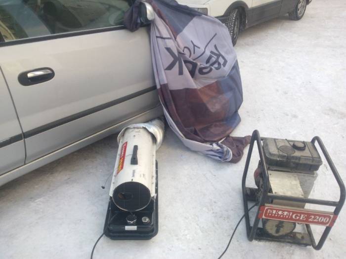 Отогрев машин, фотография 1