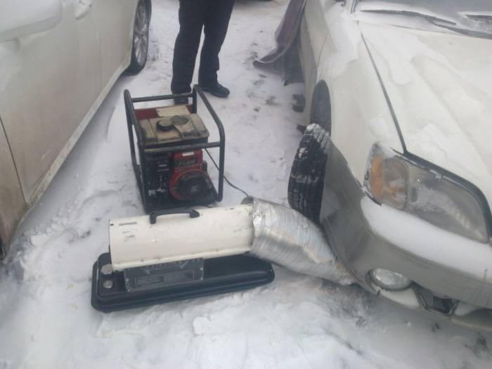 Отогрев машин, фотография 2