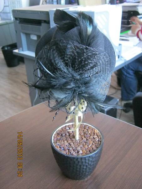 Топиарий дерево счастья из кофе в подарок Караганда, фотография 8