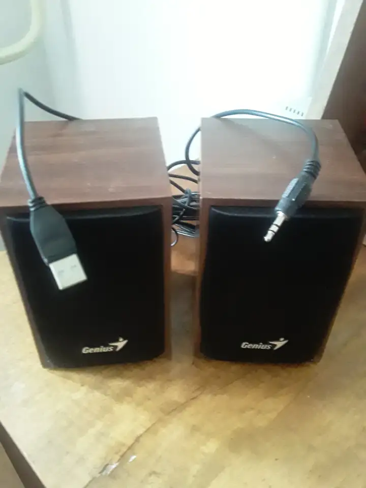 Продам компьютерные 2 звуковые колонки Genius . В отличном состоянии  Ц. 5 000 тг. Т., фотография 1