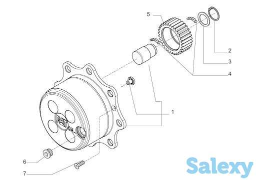 Бортовая (бортовой редуктор) на экскаватор-погрузчик Caterpillar 428 (C, D, E, F), 432 (C, D, E, F) Кат, Cat, фотография 1