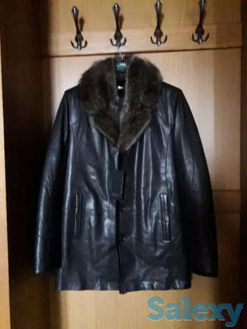 Продам кожанное пальто 48-50 размера, фотография 1