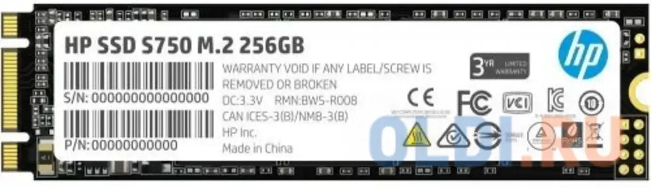 Ssd накопитель hp s750 256 gb sata-iii 16l55aa#abb, фотография 1