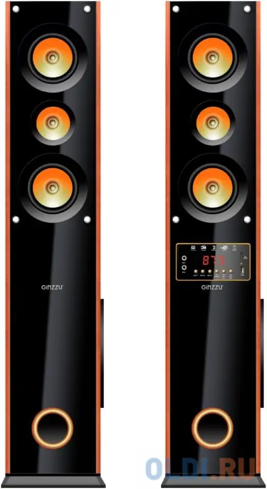 Колонки 2.0 ginzzu gm-327 коричневый, фотография 1