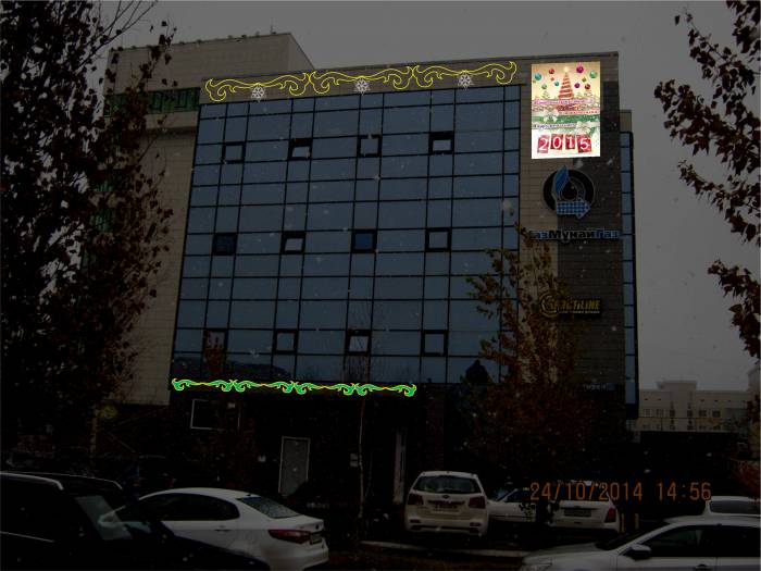 Новогоднее оформление фасадов здания, ресторанов, магазинов, фотография 2