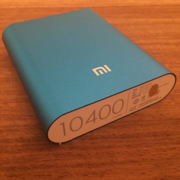 Аккумулятор для телефона Xiaomi на 10400 mAh - голубой, фотография 2