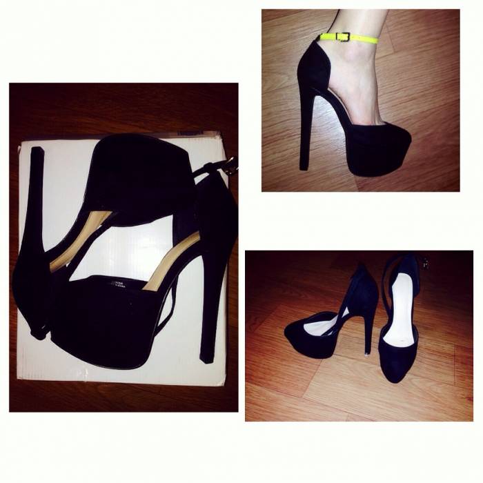 Черные замшевые туфли 