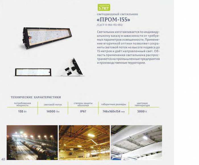 Светодиодные светильники ТОО 