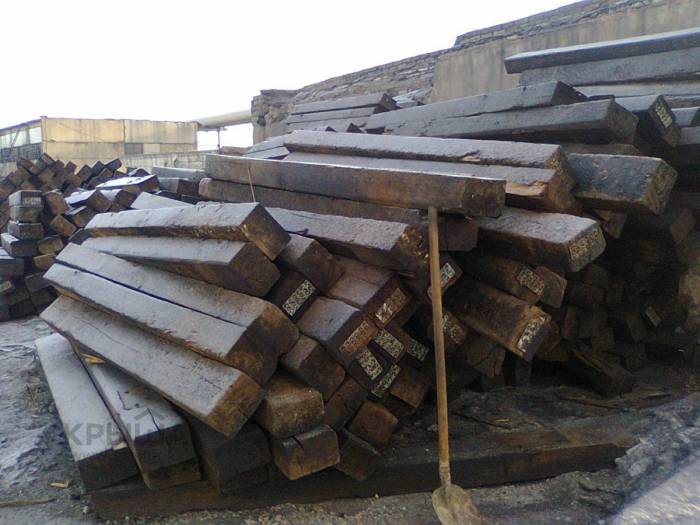 Шпала деревянная б/у, фотография 1