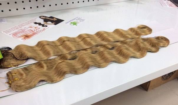 Волнистые волосы на трессе по низкой цене , фотография 1