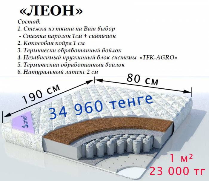 Ортопедические матрасы на заказ с гарантией в Алматы, фотография 4