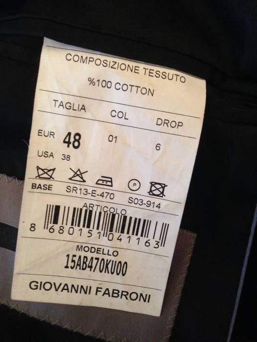 Продаю мужской костюм из бархата GIOVANNI FABRONI., фотография 4