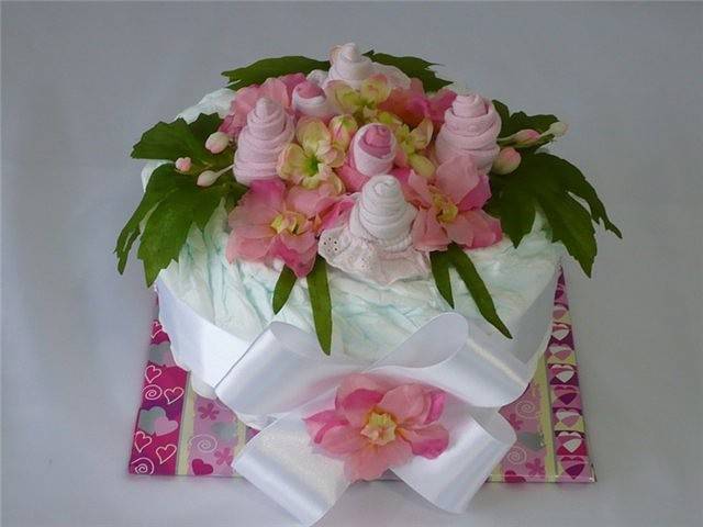 Торты из памперсов.Бейби букеты, фотография 5
