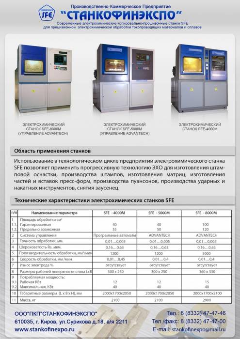 Электрохимический станок SFE для изготовления штампов, пуансонов, матриц, штемпелей, чеканов., фотография 1