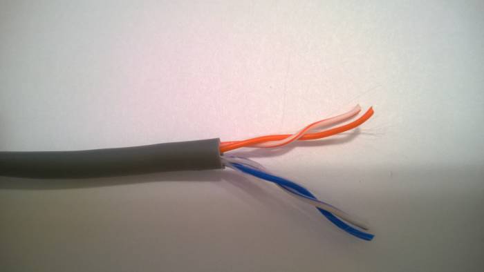 кабель cat.5E UTP, 2 пары, фотография 1