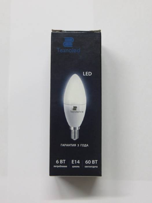Светодиодная свеча Е14/6W, фотография 1