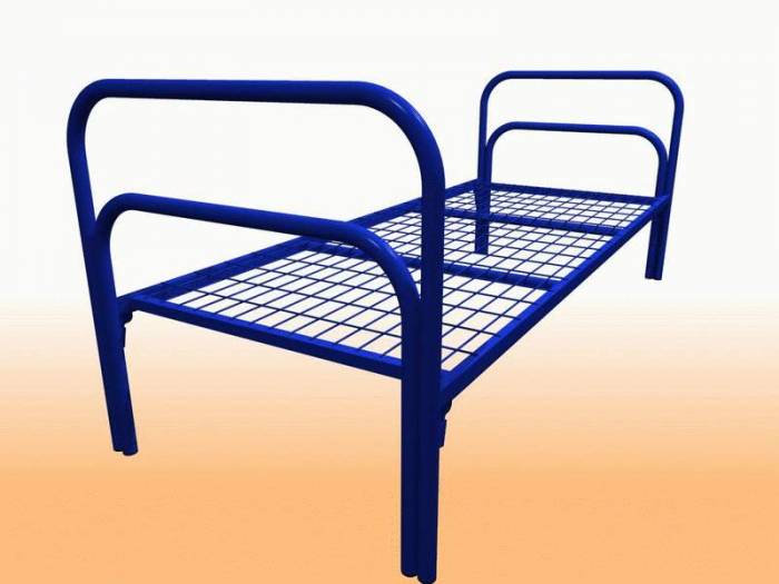Одноярусные металлические кровати для школ, кровати для интернатов, оптом., фотография 1