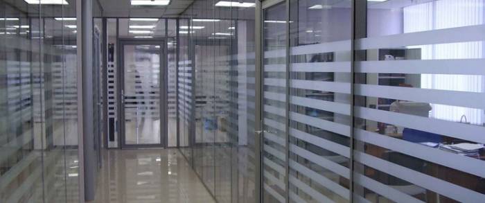 офисные разделительные стеклянные перегородки, фотография 1