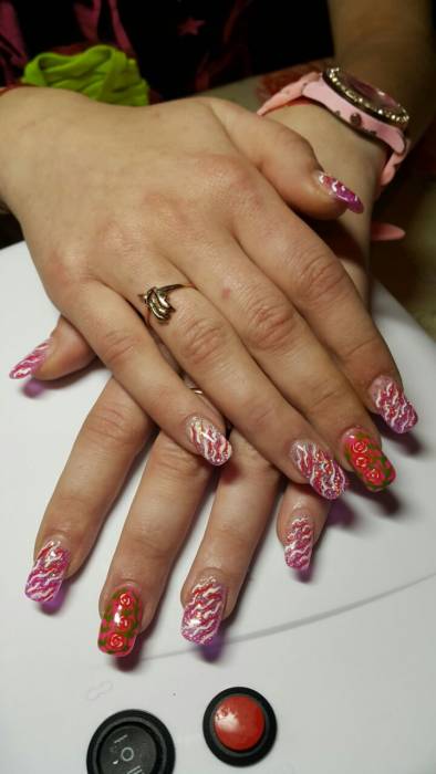 Наращивание ногтей на дому, фотография 1