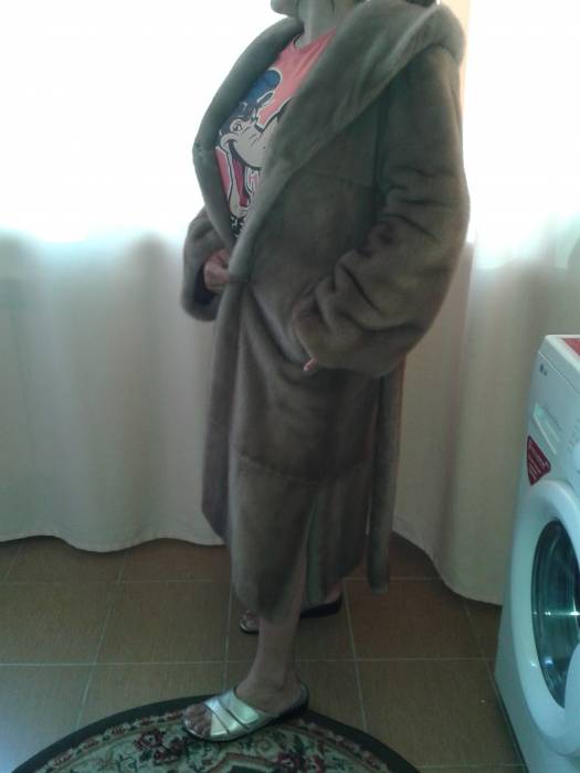 Норковая шуба песочного цвета, фотография 1