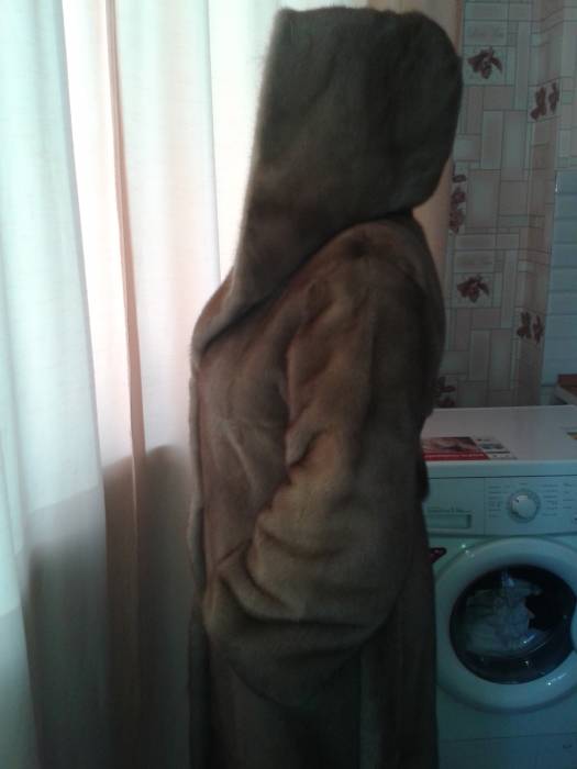 Норковая шуба песочного цвета, фотография 3