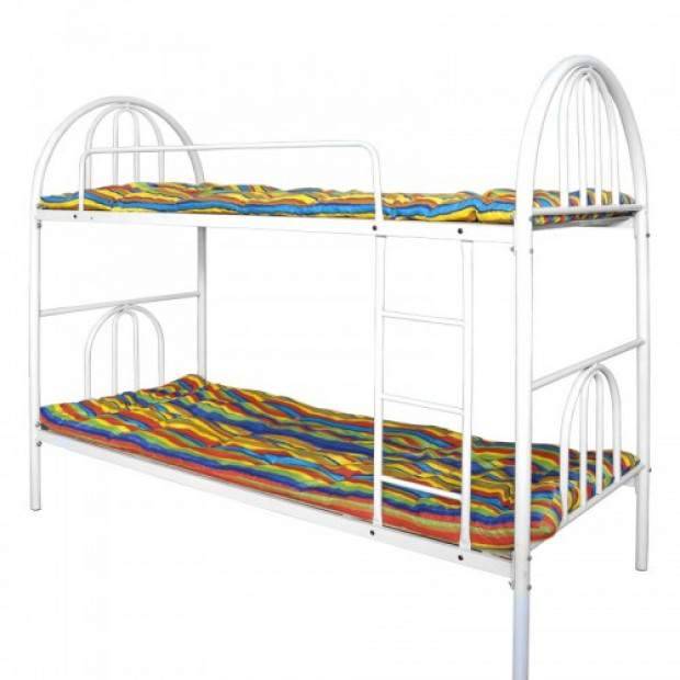 Кровать металлическая Кровать мод.Т двухъярусная, цвет белый, фотография 1