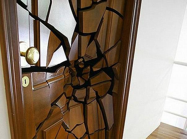 Ремонт межкомнатных дверей - замена разбитого стекла., фотография 3